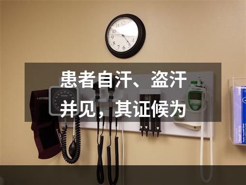 患者自汗、盗汗并见，其证候为