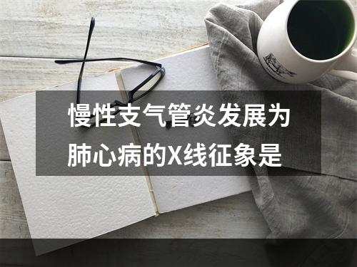 慢性支气管炎发展为肺心病的X线征象是