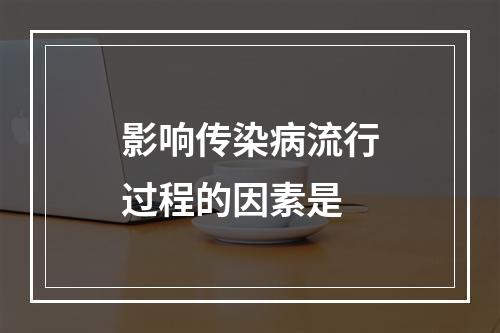 影响传染病流行过程的因素是