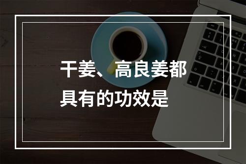 干姜、高良姜都具有的功效是