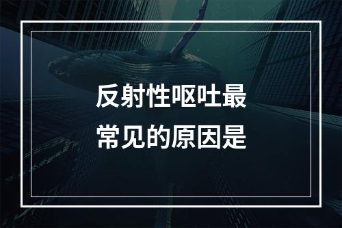 反射性呕吐最常见的原因是