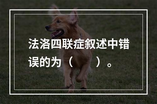 法洛四联症叙述中错误的为（　　）。