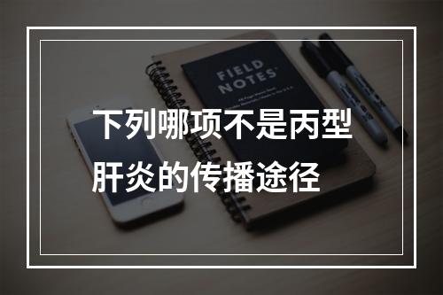 下列哪项不是丙型肝炎的传播途径