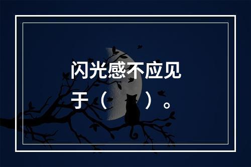 闪光感不应见于（　　）。