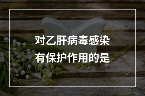 对乙肝病毒感染有保护作用的是