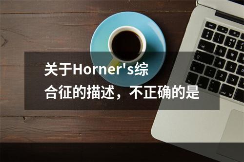 关于Horner's综合征的描述，不正确的是