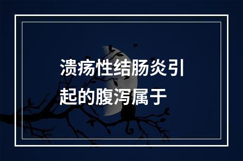 溃疡性结肠炎引起的腹泻属于