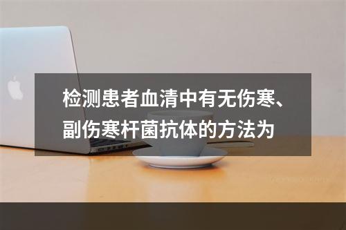 检测患者血清中有无伤寒、副伤寒杆菌抗体的方法为