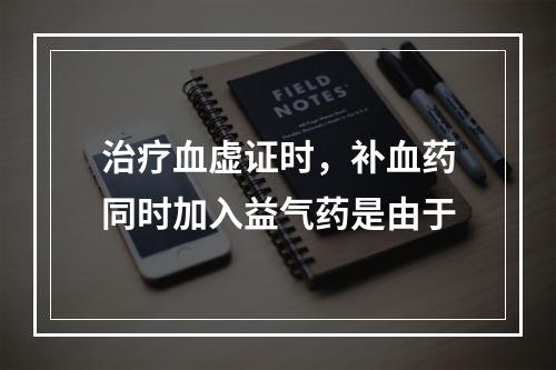 治疗血虚证时，补血药同时加入益气药是由于