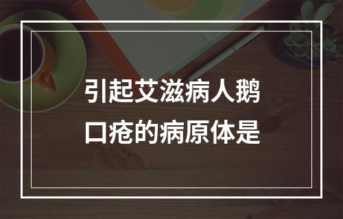 引起艾滋病人鹅口疮的病原体是