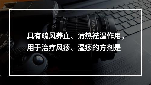 具有疏风养血、清热祛湿作用，用于治疗风疹、湿疹的方剂是