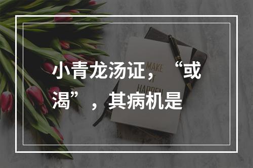 小青龙汤证，“或渴”，其病机是