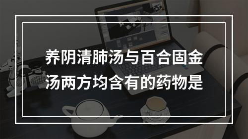 养阴清肺汤与百合固金汤两方均含有的药物是