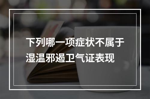 下列哪一项症状不属于湿温邪遏卫气证表现