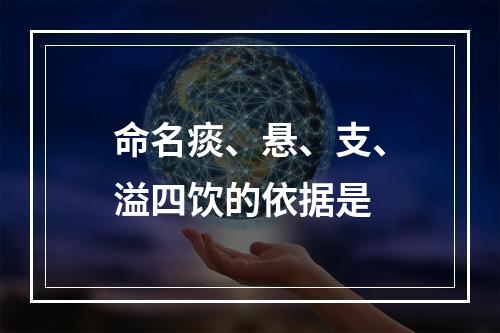 命名痰、悬、支、溢四饮的依据是