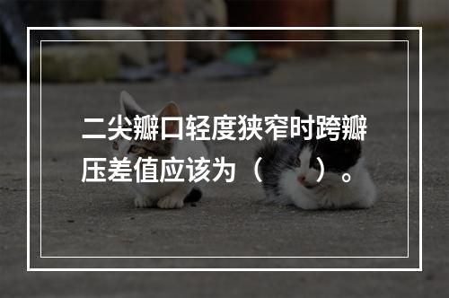 二尖瓣口轻度狭窄时跨瓣压差值应该为（　　）。