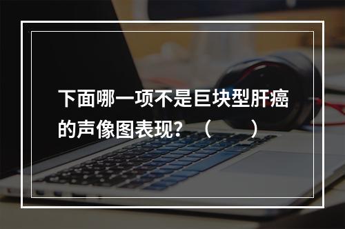 下面哪一项不是巨块型肝癌的声像图表现？（　　）