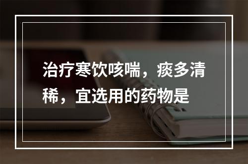 治疗寒饮咳喘，痰多清稀，宜选用的药物是