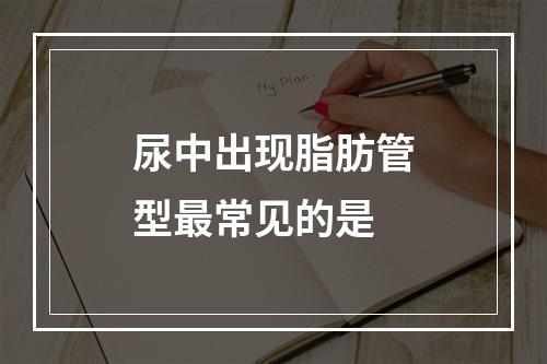 尿中出现脂肪管型最常见的是