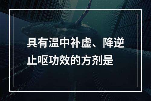 具有温中补虚、降逆止呕功效的方剂是