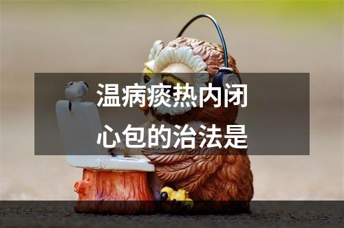 温病痰热内闭心包的治法是