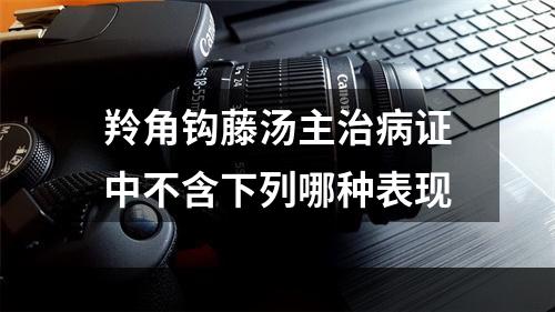 羚角钩藤汤主治病证中不含下列哪种表现