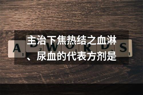 主治下焦热结之血淋、尿血的代表方剂是