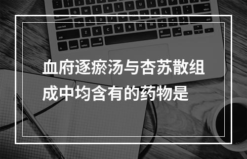 血府逐瘀汤与杏苏散组成中均含有的药物是