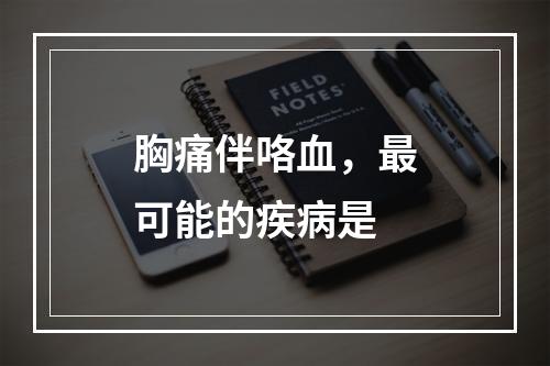 胸痛伴咯血，最可能的疾病是