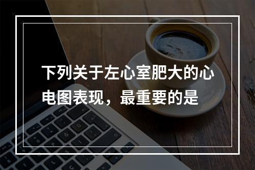 下列关于左心室肥大的心电图表现，最重要的是