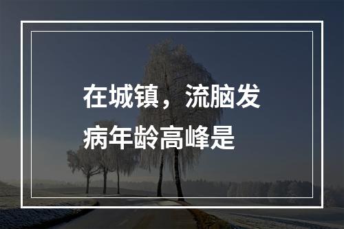 在城镇，流脑发病年龄高峰是