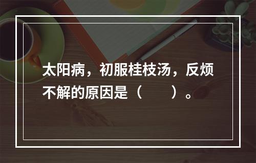 太阳病，初服桂枝汤，反烦不解的原因是（　　）。