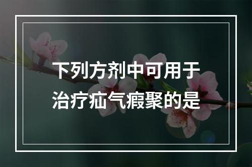 下列方剂中可用于治疗疝气瘕聚的是