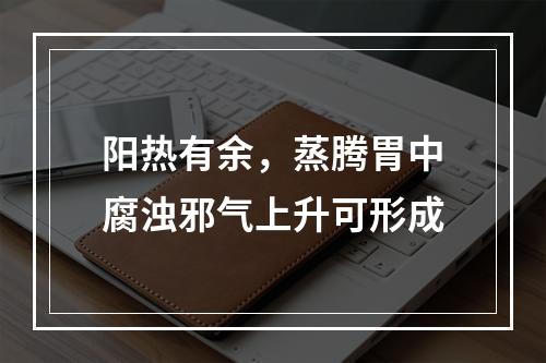 阳热有余，蒸腾胃中腐浊邪气上升可形成