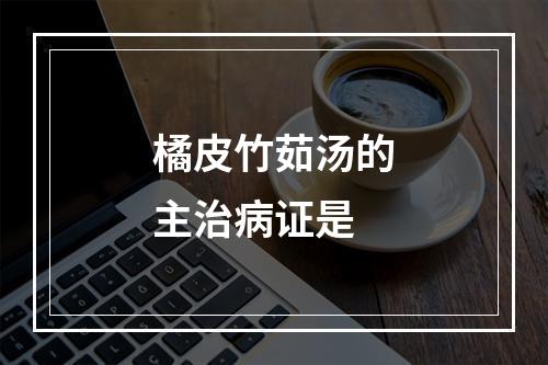 橘皮竹茹汤的主治病证是