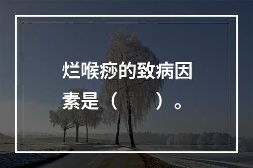 烂喉痧的致病因素是（　　）。