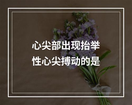 心尖部出现抬举性心尖搏动的是