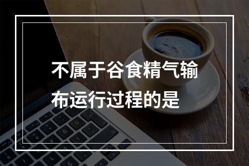 不属于谷食精气输布运行过程的是