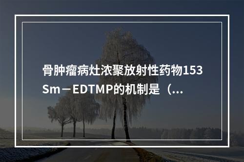 骨肿瘤病灶浓聚放射性药物153Sm－EDTMP的机制是（　