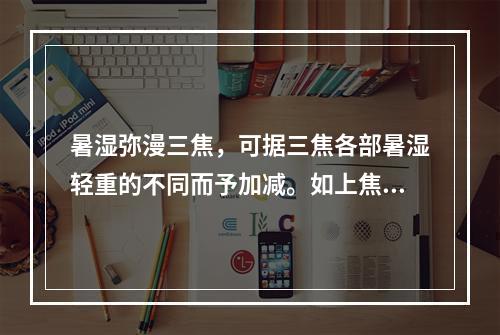 暑湿弥漫三焦，可据三焦各部暑湿轻重的不同而予加减。如上焦见症