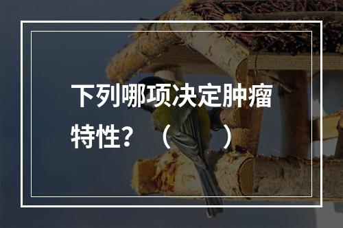 下列哪项决定肿瘤特性？（　　）