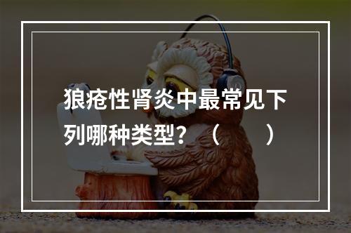 狼疮性肾炎中最常见下列哪种类型？（　　）