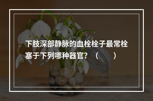 下肢深部静脉的血栓栓子最常栓塞于下列哪种器官？（　　）