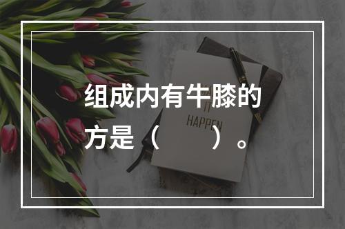 组成内有牛膝的方是（　　）。