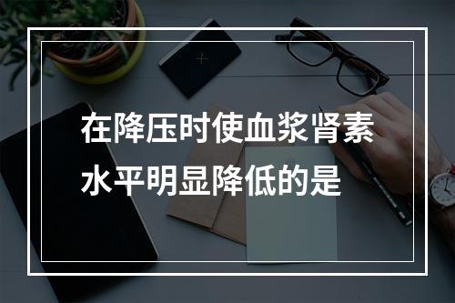 在降压时使血浆肾素水平明显降低的是