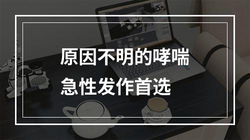 原因不明的哮喘急性发作首选