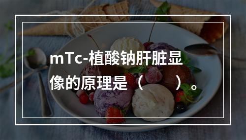 mTc-植酸钠肝脏显像的原理是（　　）。