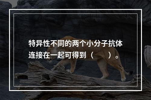 特异性不同的两个小分子抗体连接在一起可得到（　　）。