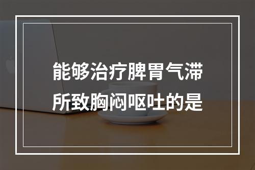 能够治疗脾胃气滞所致胸闷呕吐的是