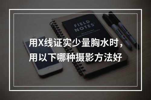 用X线证实少量胸水时，用以下哪种摄影方法好